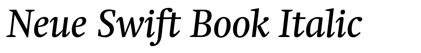 Neue Swift Book Italic